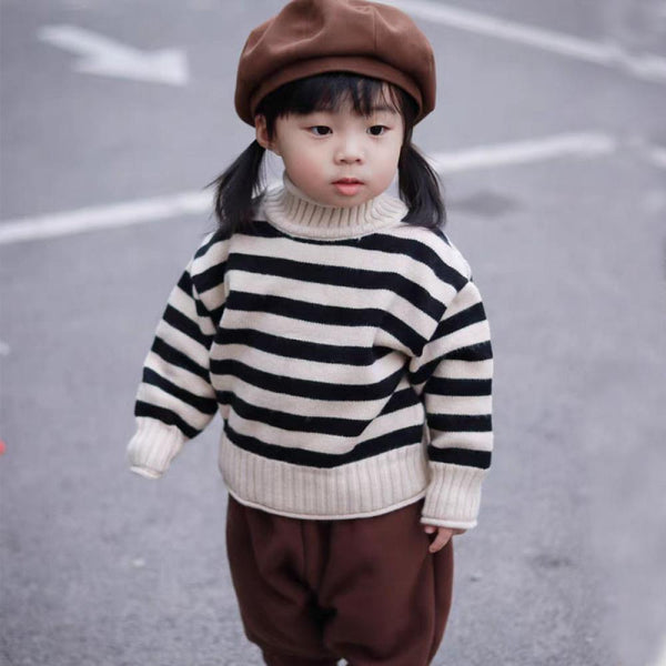 Striped Baby Spring And Autumn Sweater Vintage Sweater Pullover Wholesale