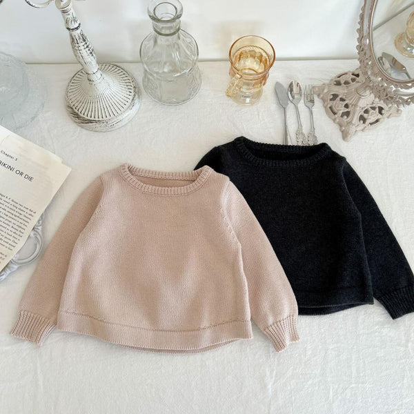 Baby Wool Knitted Top Autumn Knitted Sweater Western Style Pullover Top Baby Clothes Wholesale