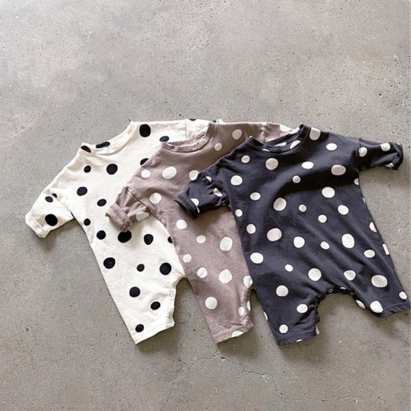 Baby Autumn Polka Dot Long Sleeve Romper Wholesale Baby Clothes