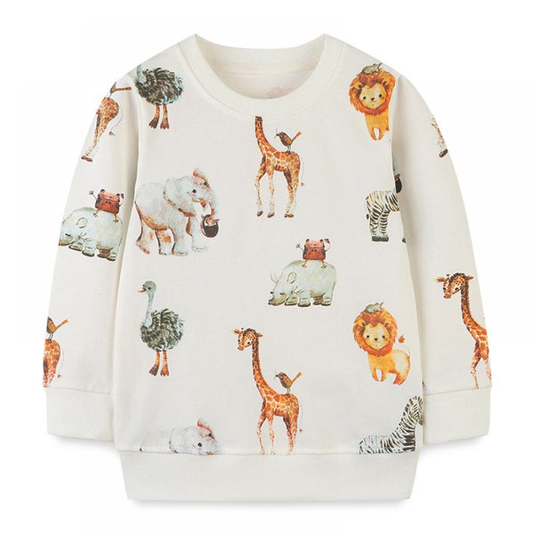 Children's Clothing Wholesale Autumn New Long Sleeve Sweater Cartoon Round Neck Pullover Base T