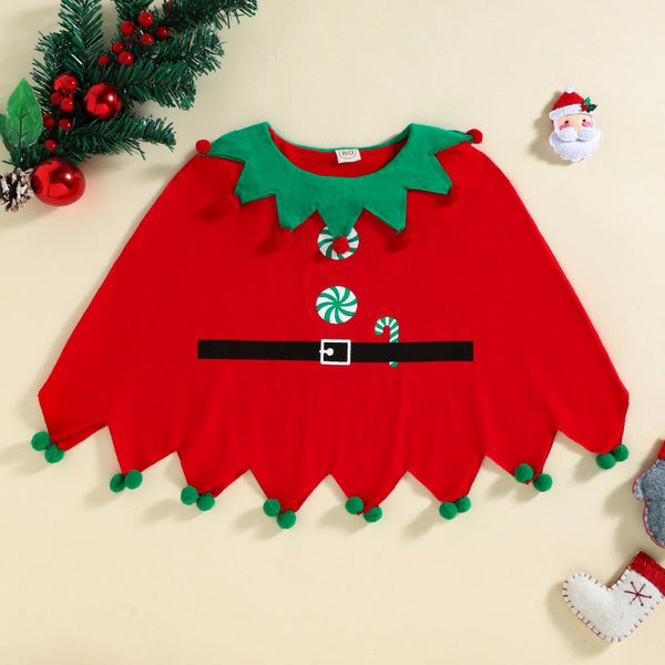 Unisex Boys And Girls Christmas Red Cape Wholesale Baby Clothes