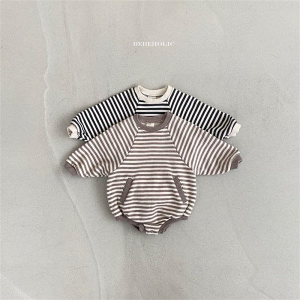 Autumn Baby Striped Raglan Romper Wholesale Baby Clothes