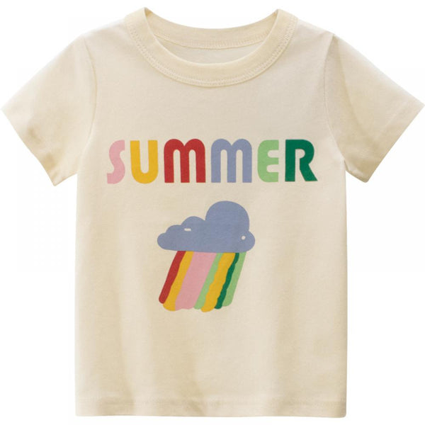 2022 Summer Girls Short-sleeved T-shirt Wholesale Baby Clothes