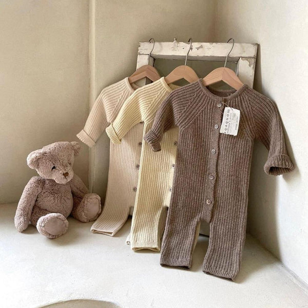 Baby Autumn And Winter Sweater Long Jumpsuit Baby Knitted Sweater Romper Wholesale