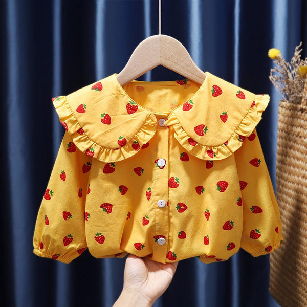 Girls Strawberry Doll Blouse And Shirt Wholesale Girl Clothing