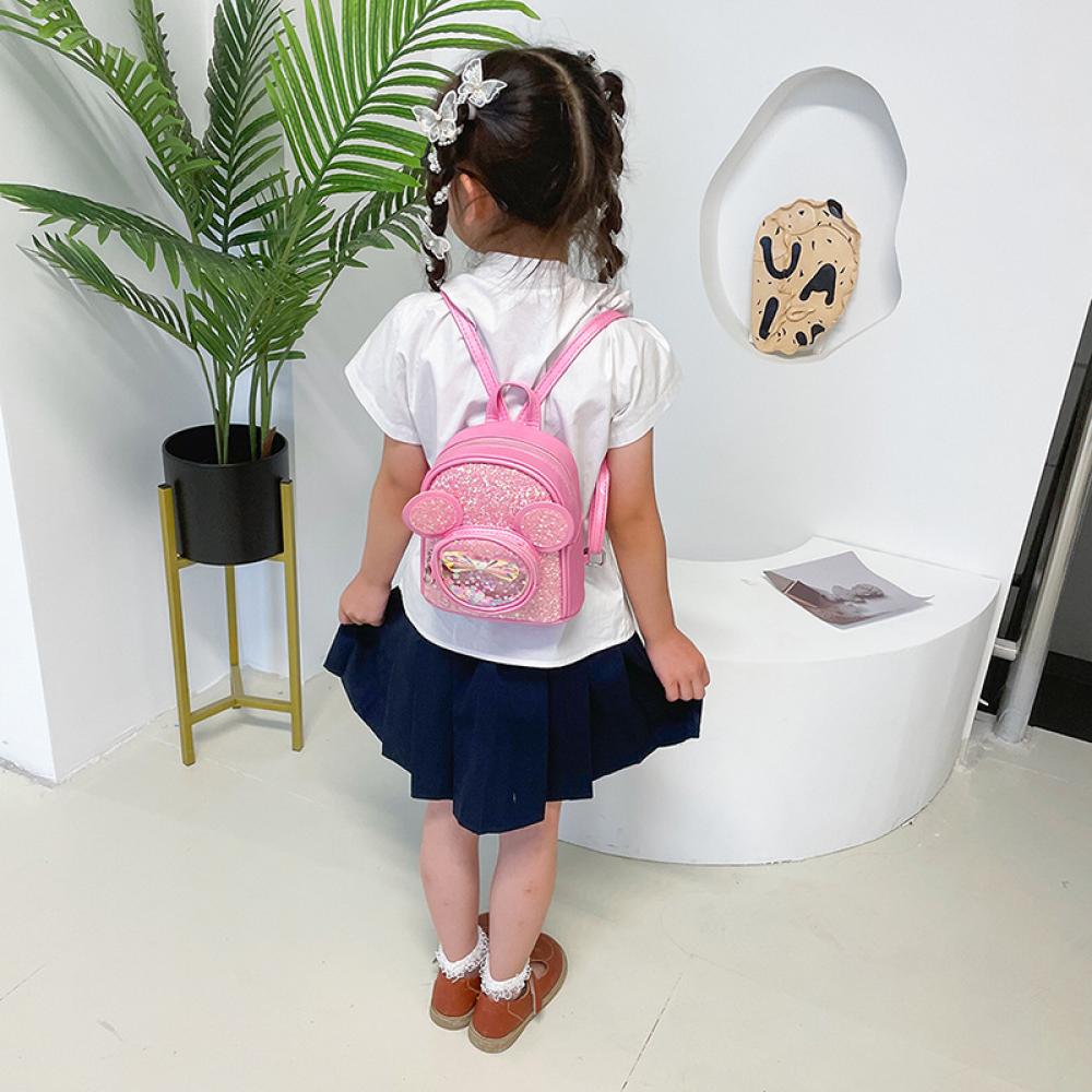 Kids Cartoon Round Ears Sequins Mickey Princess Backpack Wholesale