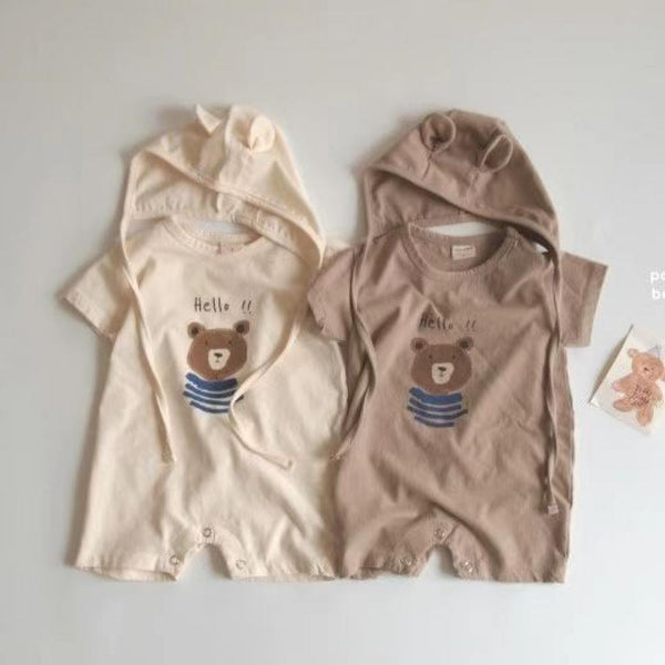 Newborn Baby Bear Romper with Hat Baby Clothing Cheap Wholesale