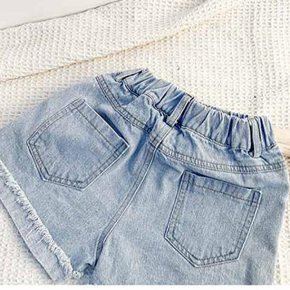 Toddler Girls Summer Shorts Patch Color Jeans Baby Girl Wholesale
