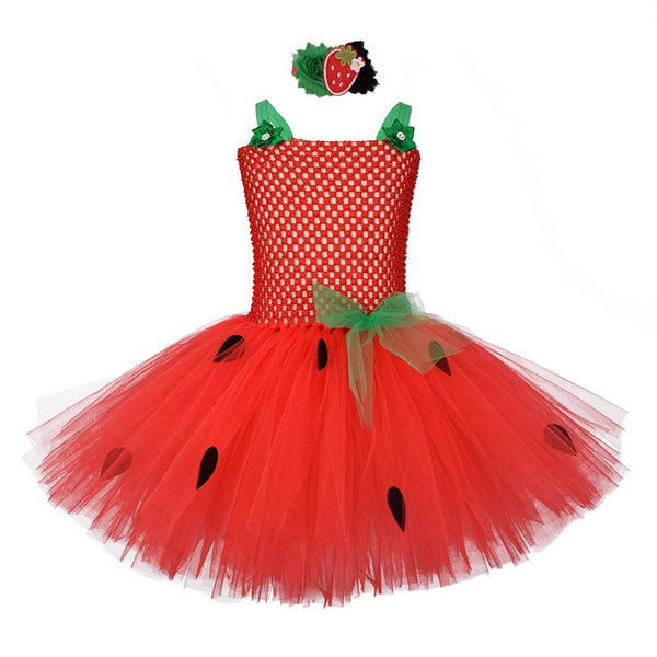 Girls Christmas Strawberry Tutu Dress Wholesale Girl Clothing