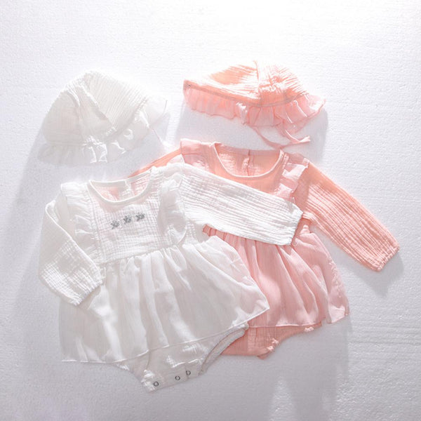 Baby Girl Spring And Autumn One Year Old Dress Thin Western Style Wholesale Girl Clothing