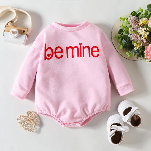 Baby Valentine's Day New Letter Round Neck Romper Baby Clothes Wholesale