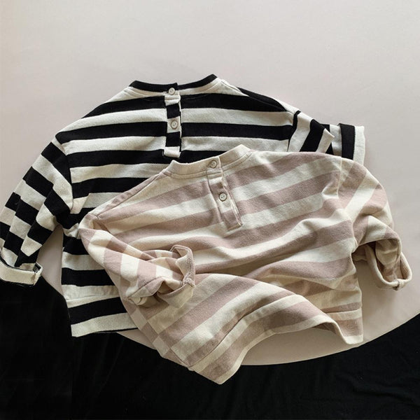 Boys and Girls Striped T-Shirt Autumn Long Sleeve Top Wholesale Kids Clothes