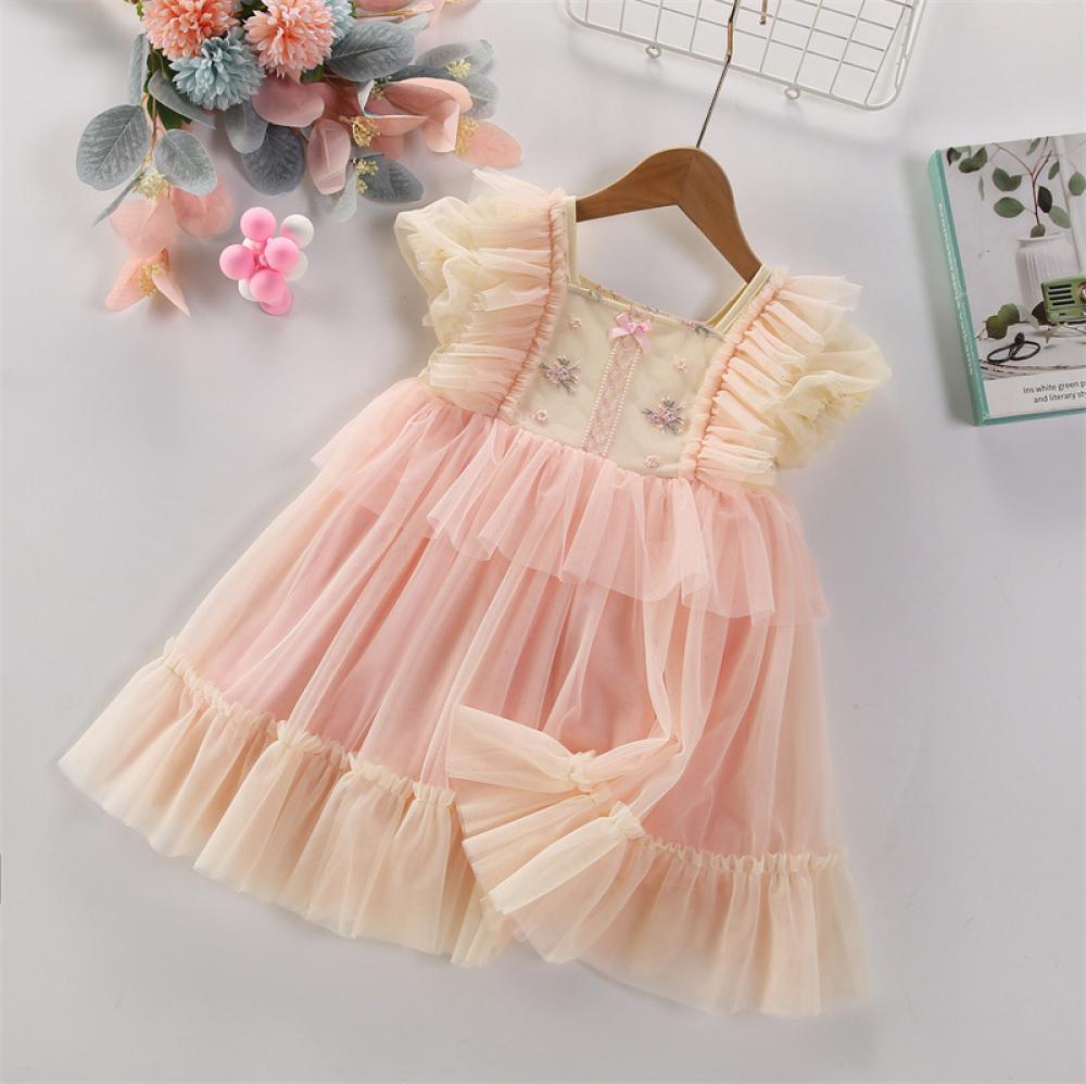 Girls Dress Summer Lace Embroidered Lolita Princess Dress Little Girl Dress Wholesale Girls Clothes