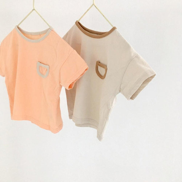 Children's Clothing Baby Summer Clothing Children's T-shirt Baby Pocket Edge T-shirt Boys And Girls Baby Cotton Pullover Wholesale Baby Clothes