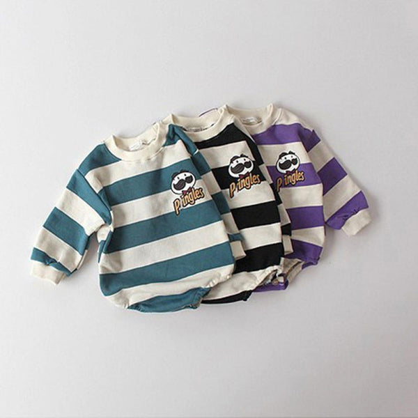 Autumn Baby Striped Bodysuit Wholesale Cheap Baby Clothes