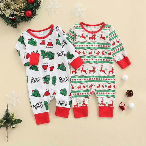 Christmas Autumn Baby Boys And Girls Long-sleeve Romper Wholesale Baby Clothes