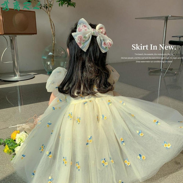 Girls Summer Floral Princess Dress Wholesale Girl Clothing