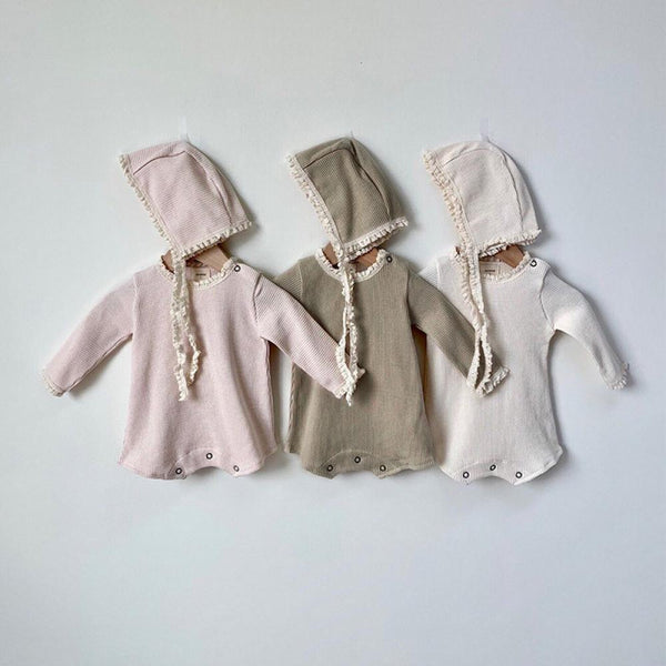 Spring Cotton-trimmed Hooded Baby Jumpsuit Wholesale Baby Clothes