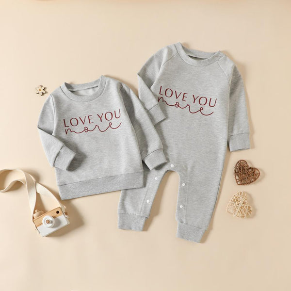 Valentine's Day Baby Letter Romper + Shirt Wholesale Baby Clothes