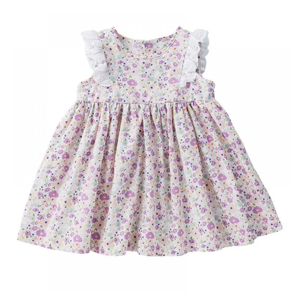 Korean Girls Summer Sleeveless Floral Dress Baby Girl Wholesale