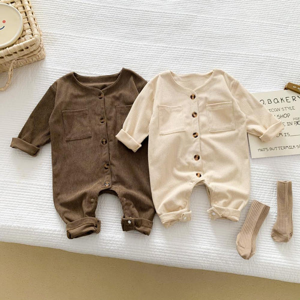 Unisex Autumn Spring Long-sleeve Romper Wholesale Baby Clothes