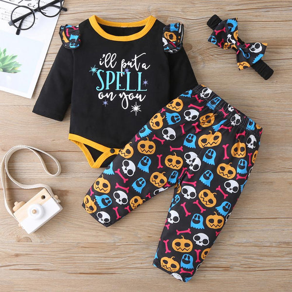 Spring Autumn Baby Boy And Girl Halloween Set Wholesale Baby Clothes