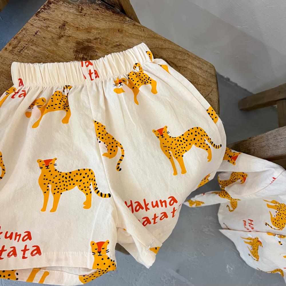 Boys Girls Summer Tiger Printed T-shirt and Shorts Set  Where Can I Find Wholesale Children Customes