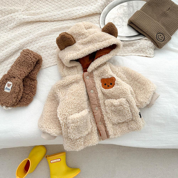 Winter Baby Plus Velvet Coat Warm Coat Wholesale Baby Clothes Suppliers