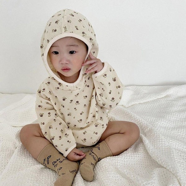Baby Fall Hooded Bodysuit Baby Wholesale Clothes