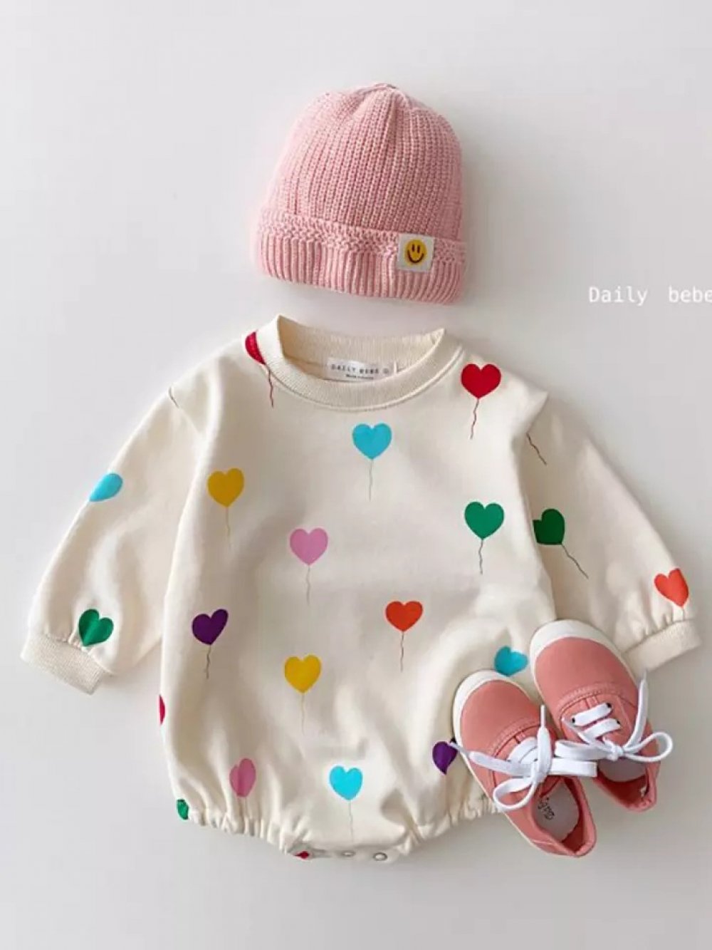 Baby Wrapping Clothes Love Printing Romper Girl Baby Jumpsuit Girl Romper Newborn Class A Romper Wholesale Baby Clothing