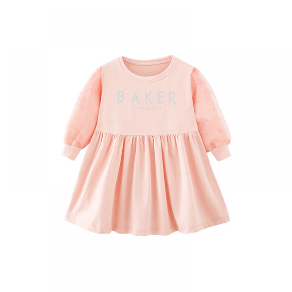 Girls Long Sleeve Round Neck Baby Dress Western Style Girls Dress Wholesale