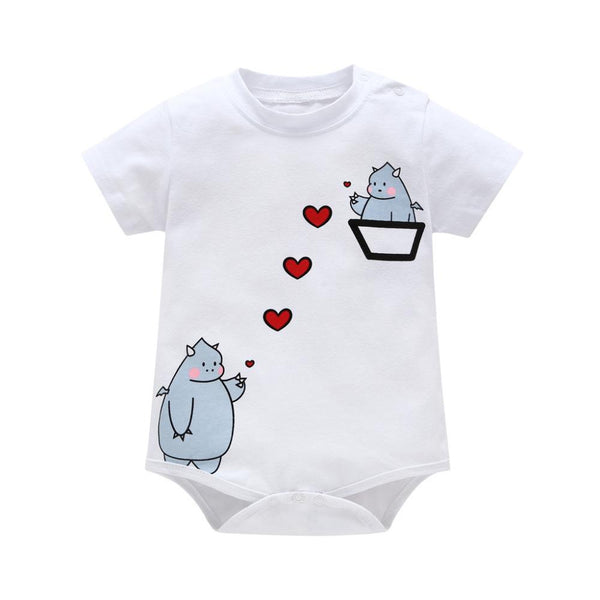 Newborn Baby Cartoon Cute Romper Summer Boutique Baby Clothes Wholesale