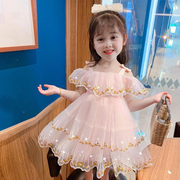 Girls Summer Princess Dress Tulle Dress Wholesale Little Girl Clothing