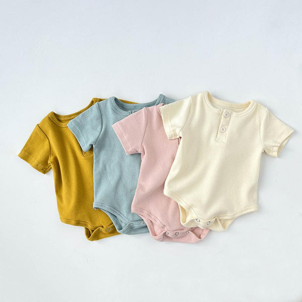 0~2Y Ins Korean Version Of Summer Clothes Baby Jumpsuit Short-Sleeved Triangle Romper Baby Long-Sleeved Bottoming Romper Summer Wholesale Baby Clothes