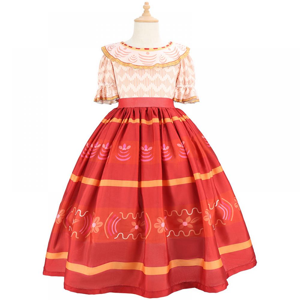 Western Hot Sale Encanto Cosplay Girls Performance Holiday Dress Wholesale Baby Girl Clothes