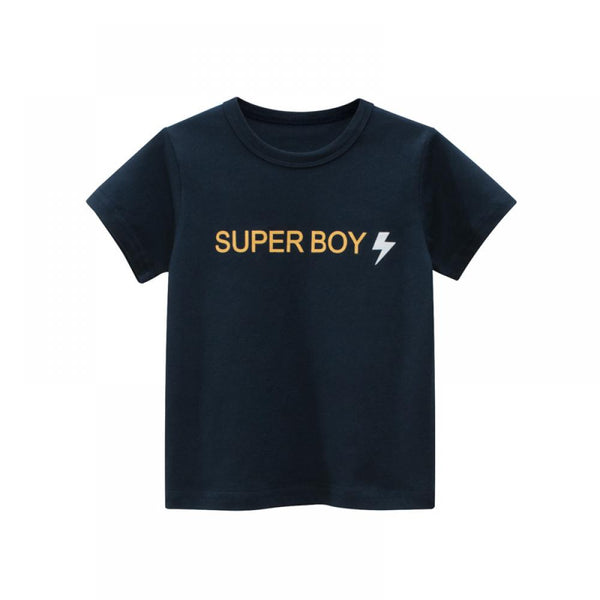 Boys Summer Letter Top Wholesale Boy Clothes