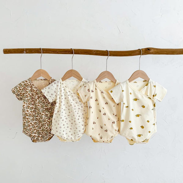 Summer Newborn Baby Short Sleeve Printed Triangle Romper Baby Wholesale Clothes