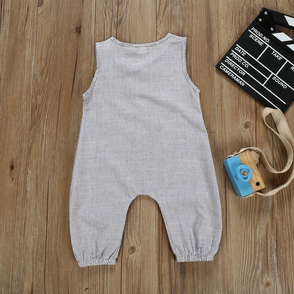 Baby Boy Jumpsuit Sleeveless Single-Breasted Jumpsuit Summer New Baby Boy Long-Legged Romper Wholesale Baby Clothes