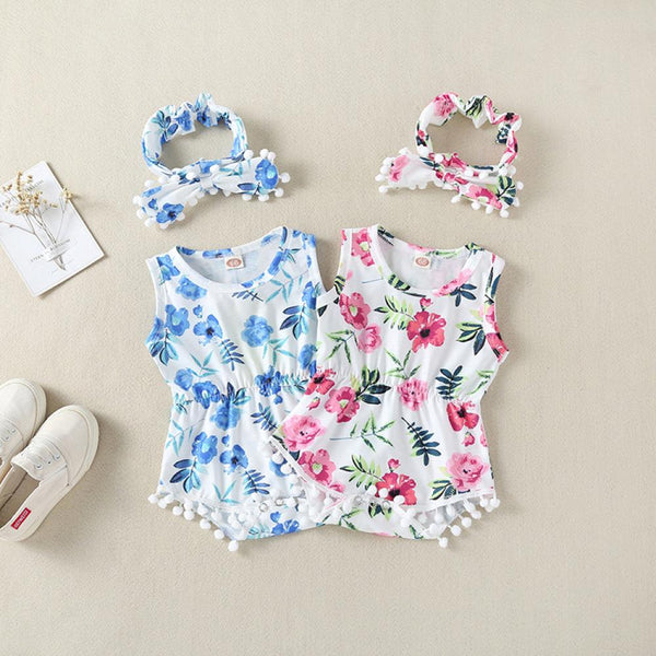 Summer Girls Baby Vest Jumpsuit Wholesale Baby Clothes