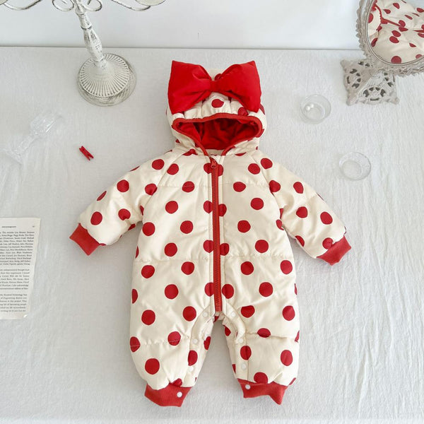 Winter Baby Girls Quilted Thicken Jumpsuit Wholesale Girls Clothes