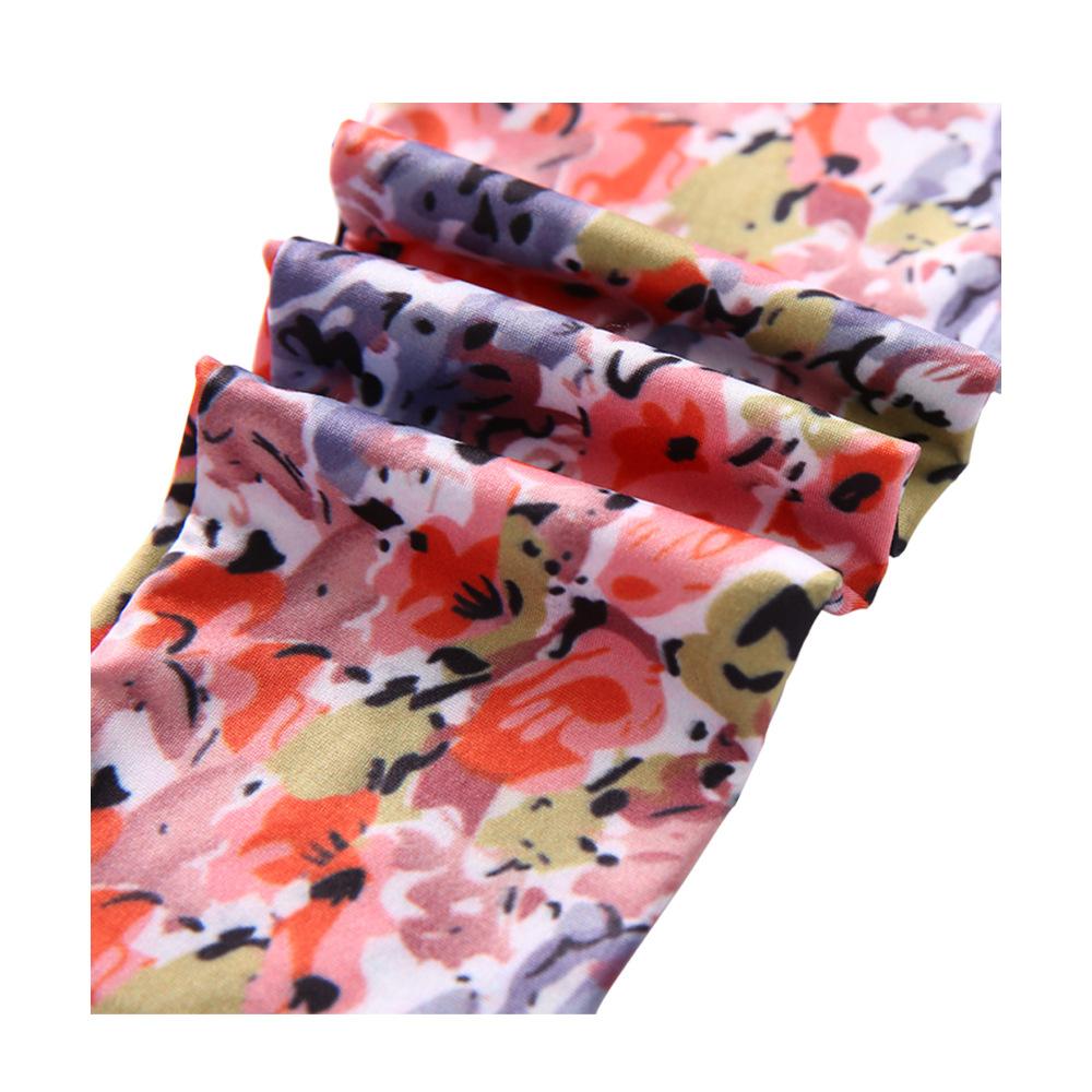 Girls Spring and Summer Stretch Flower Printed Tights Leggings Wholesale Clothing For Girls