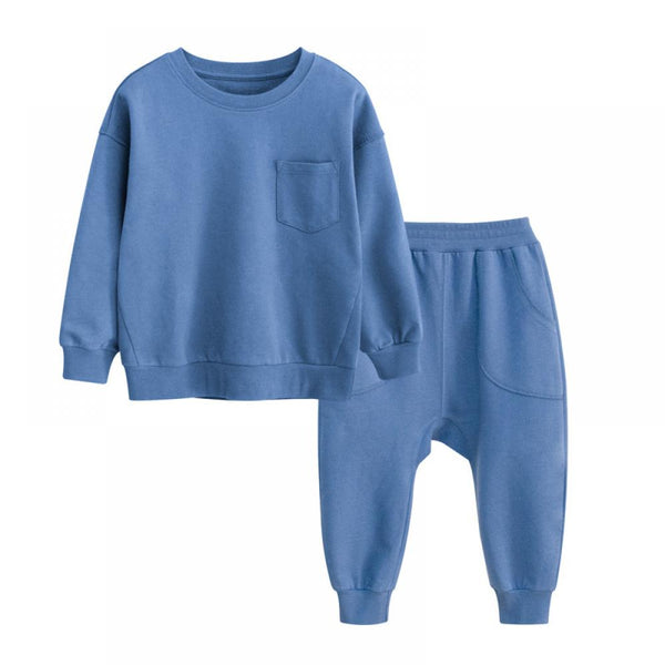 Autumn Boys Solid Top and Pants Set Little Boys Wholesale Clothing