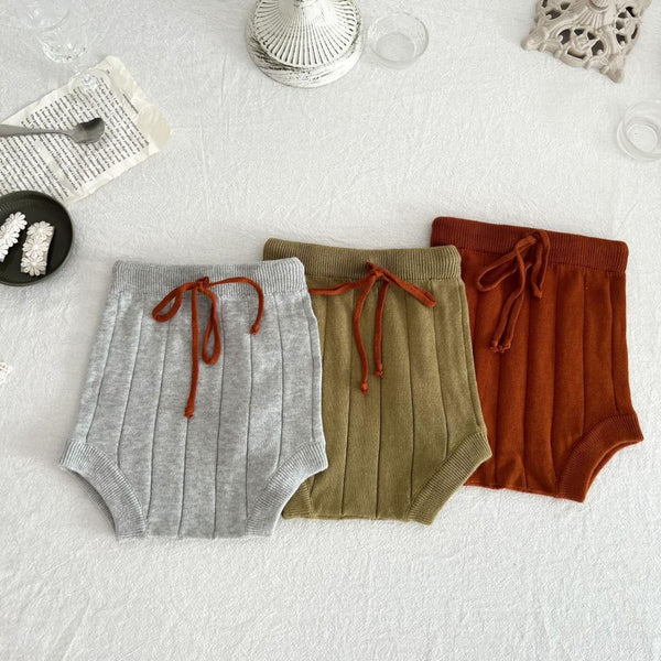Autumn Baby Girl Knitted Bread Pants Woolen Shorts Wholesale Baby Clothes