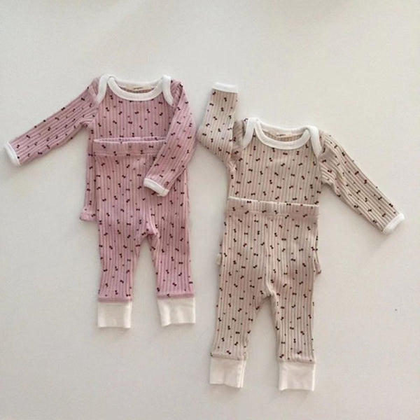 Autumn Winter Baby Cotton Long Sleeve Trousers Two Piece Set Wholesale Baby Clothes