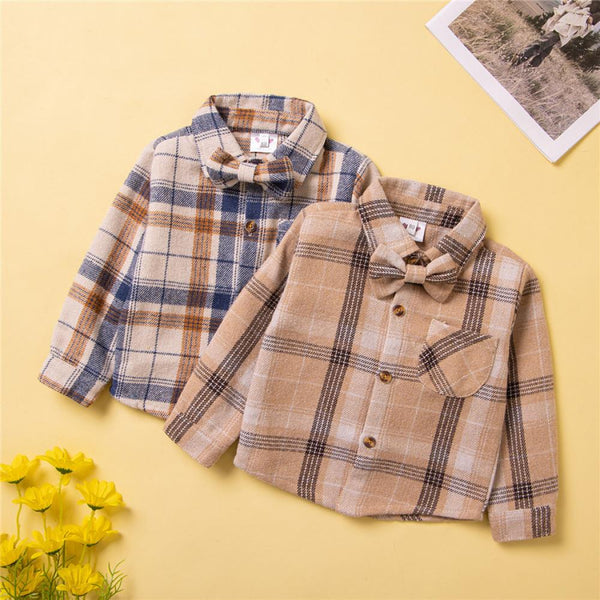 Little Boy Spring/Autumn Plaid Shirt Wholesale Boys Clothes