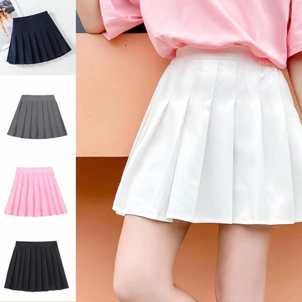 Girls School Pleated Skirt Solid Color Baby Girl Wholesale