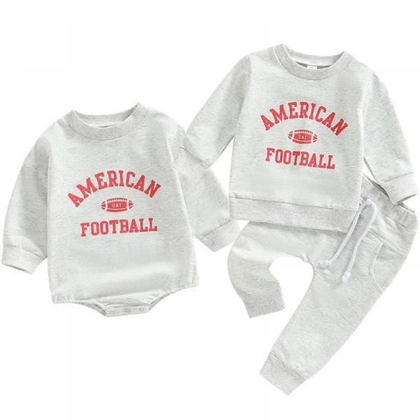 Autumn Baby Long-sleeve Letter Print + Trousers + Top Wholesale Baby Clothes
