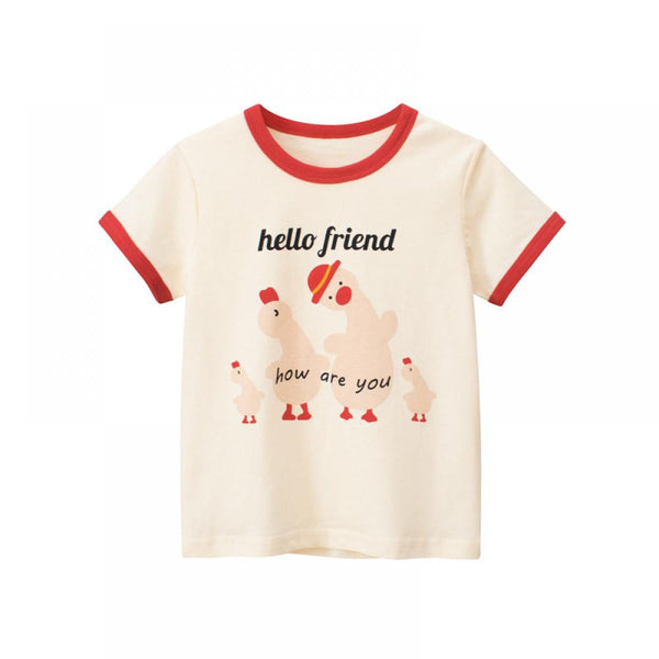Girls Summer New Cartoon Short Sleeve T-shirt Baby Clothes Wholesale
