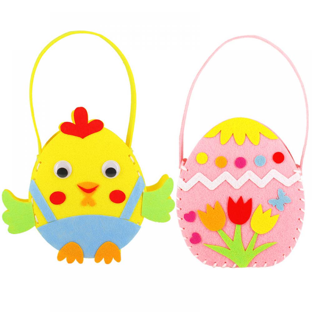 New Easter Non-woven Handbag Egg Rabbit Non-woven Bag Children's Creative Handmade DIY Material Bag Accessories Wholesale