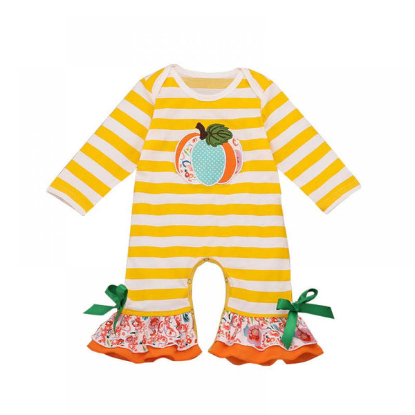 Newborn Baby Pumkin Halloween Romper Wholesale Baby Clothes Usa